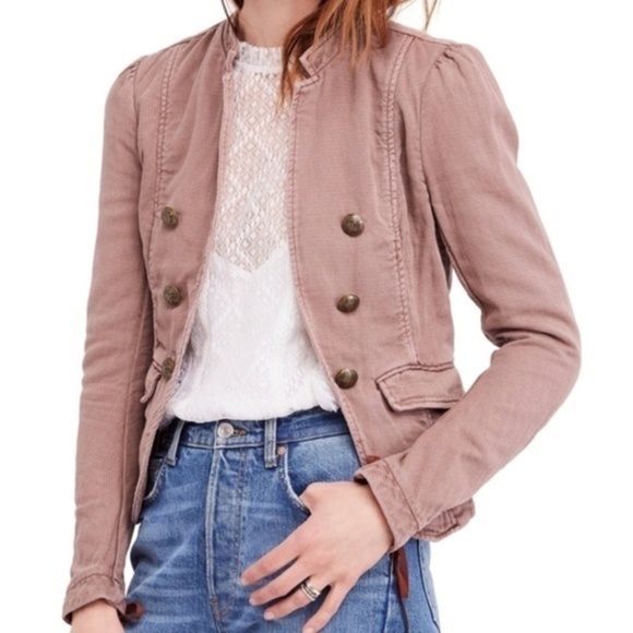 RARE Free People Jagger Military Blazer XS - Picture 2 of 8
